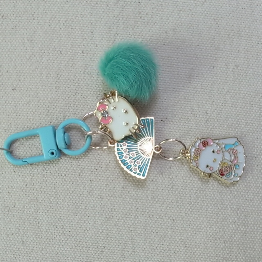 Cute Hello Kitty bride Handmade Keychain Bag Charm *Customizable* - Picture 4 of 8